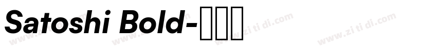 Satoshi Bold字体转换